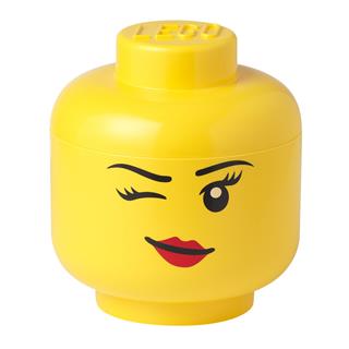 LEGO 40320807 - LEGO tároló - Nagy kacsintós lány minifigura fej