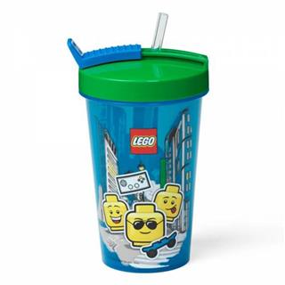 LEGO 40441724 - LEGO Classic nagy átlátszó kék pohár, zöld tetővel, ...