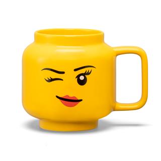 LEGO 41460803 - LEGO kiegészítő – Nagy kacsintó lány kerámia bögre