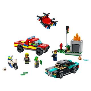 LEGO 60319 - LEGO City - Tűzoltás és rendőrségi hajsza