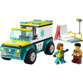 LEGO 60403 - LEGO City - Mentőautó és snowboardos