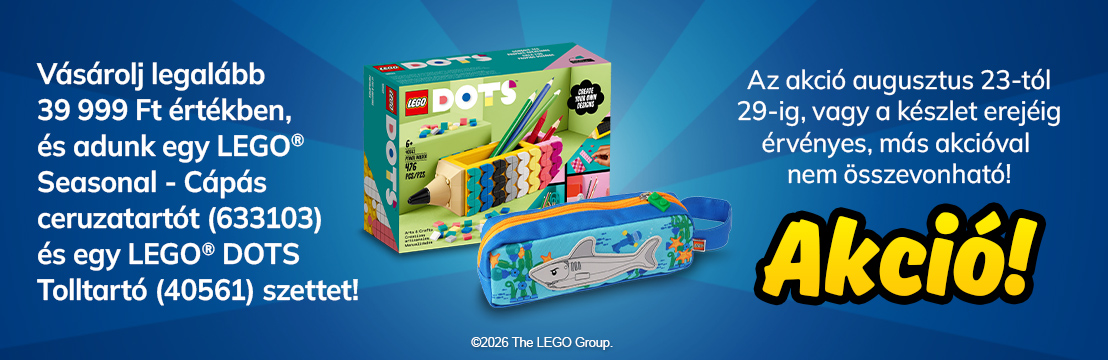 Ajándék 2 db LEGO tolltartó akció!