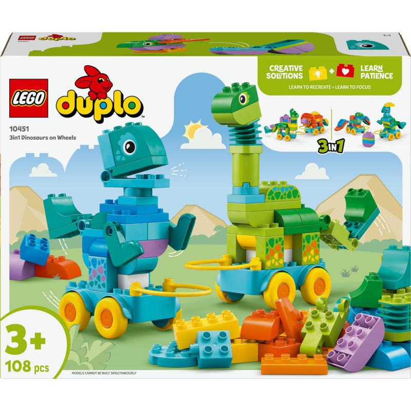 LEGO® DUPLO - 3 az 1-ben guruló dinók (10451) 