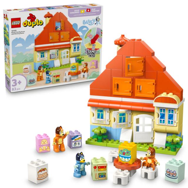 LEGO® DUPLO Bluey - Bluey családi háza memóriajátékkal (10459)