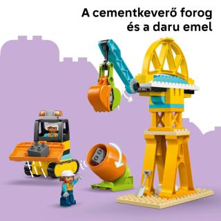 LEGO® DUPLO - 3 az 1-ben építési terület és munkagépek (10476)  