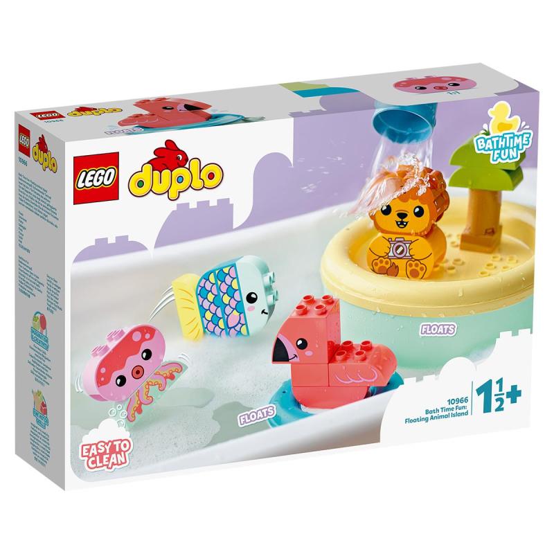 LEGO® DUPLO - Vidám fürdetéshez: úszó állatos sziget (10966)