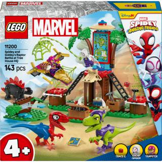 LEGO® Marvel - Pókember és Gobby raptorcsatája a lombház főhadiszálláson (11200)