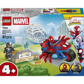 LEGO® Marvel - Motorkerékpáros Pókember vs. Rhino (11206)