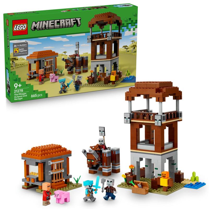 LEGO® Minecraft - A Fosztogató őrtorony és a Romboló (21278) 