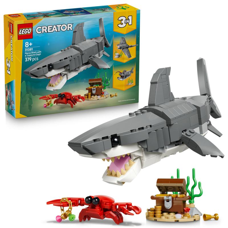 LEGO® Creator - Veszedelmes cápa egy kincsesládával (31381)