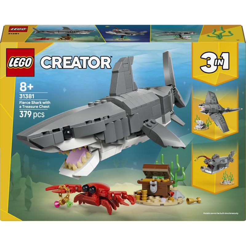 LEGO® Creator - Veszedelmes cápa egy kincsesládával (31381)