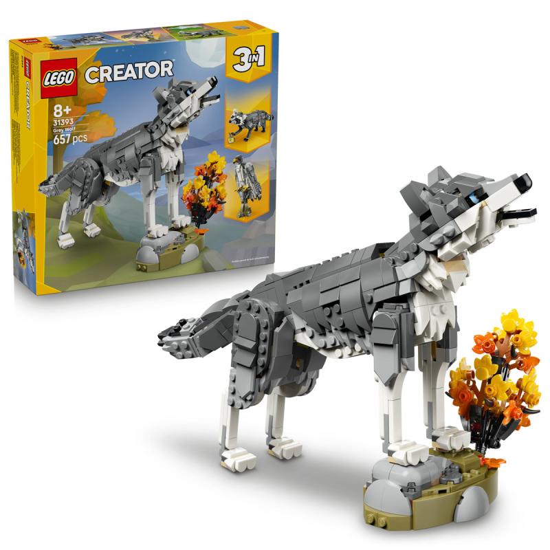 LEGO® Creator 3in1 - Erdei állatok: Szürke farkas (31393) 