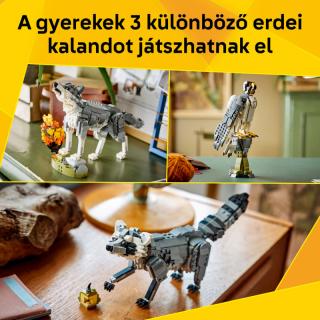 LEGO® Creator 3in1 - Erdei állatok: Szürke farkas (31393) 