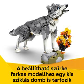 LEGO® Creator 3in1 - Erdei állatok: Szürke farkas (31393) 