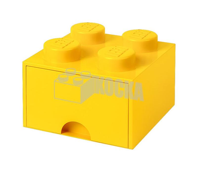 LEGO® tároló - Sárga, nagy, egy fiókos, 2x2 (40051732)