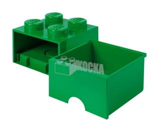 LEGO® tároló - Zöld, nagy, egy fiókos, 2x2 (40051734)