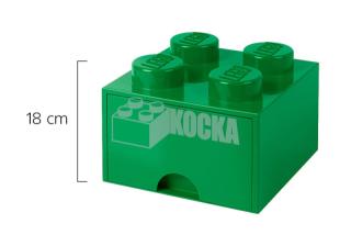 LEGO® tároló - Zöld, nagy, egy fiókos, 2x2 (40051734)