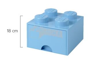 LEGO® tároló - Világos kék, nagy, egy fiókos, 2x2 (40051736)
