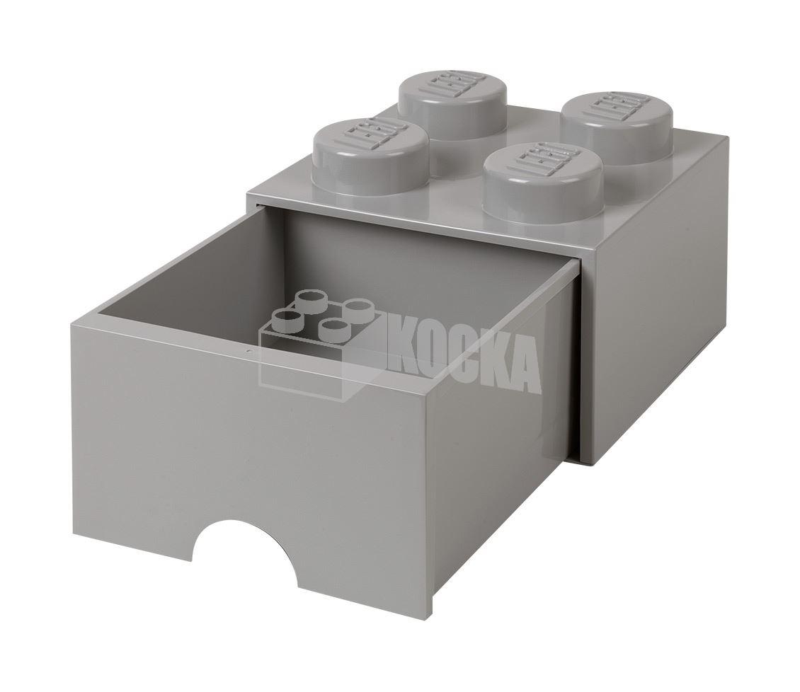 LEGO® tároló - Szürke, nagy, egy fiókos, 2x2 (40051740)