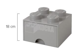 LEGO® tároló - Szürke, nagy, egy fiókos, 2x2 (40051740)