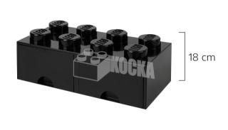 LEGO® tároló - Fekete, nagy, dupla fiókos, 2x4 (40061733)