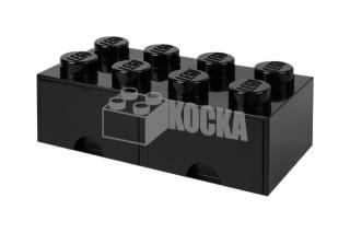 LEGO® tároló - Fekete, nagy, dupla fiókos, 2x4 (40061733)