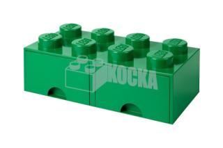 LEGO® tároló - Zöld, nagy, dupla fiókos, 2x4 (40061734)