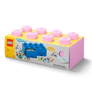 LEGO® tároló - Rózsaszín, nagy, dupla fiókos, 2x4 (40061738)