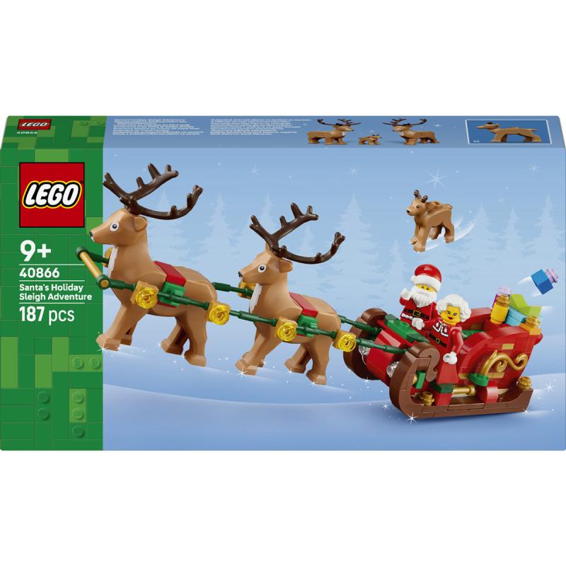 LEGO® Iconic - A Mikulás ünnepi szánkózós kalandjai (40866)
