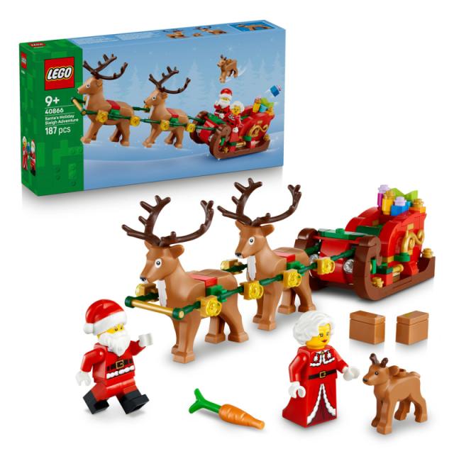 LEGO® Iconic - A Mikulás ünnepi szánkózós kalandjai (40866)