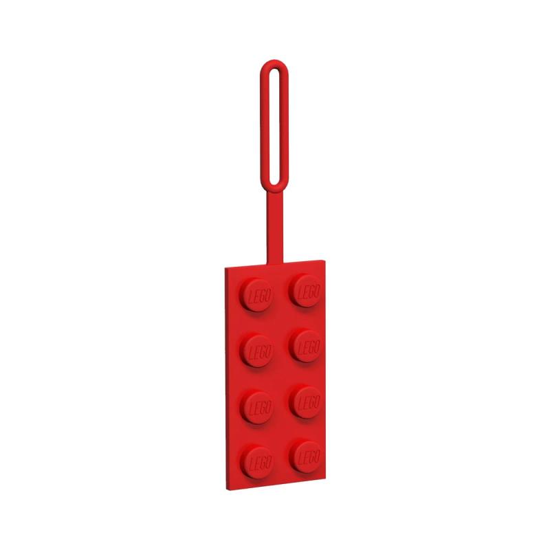 LEGO® EUROMIC - 2x4-es puha szilikon, piros bőröndcímke (52002)