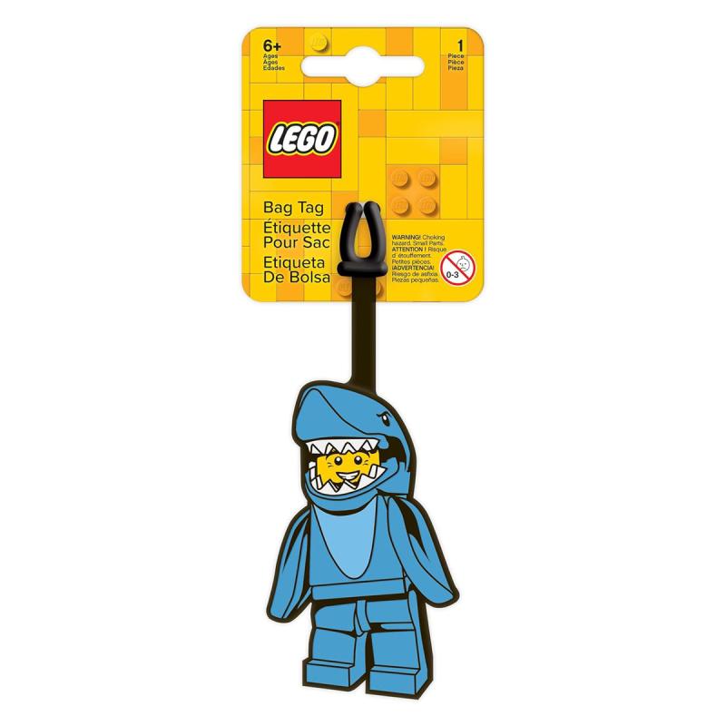 LEGO® EUROMIC - Iconic puha szilikon, Cápajelmezes fiú hátizsák címke (52540) 