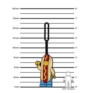 LEGO® EUROMIC - Iconic puha szilikon, Hot Dog fiú hátizsák címke (52615)