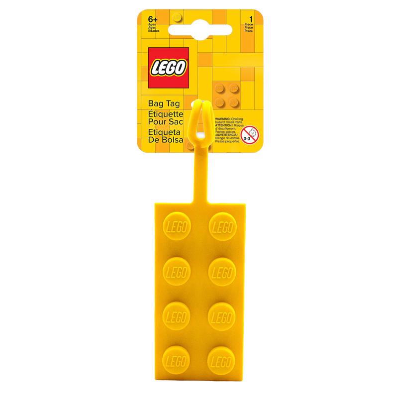 LEGO® EUROMIC - Iconic puha szilikon, 2x4 sárga kocka hátizsák címke (53657)