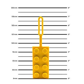 LEGO® EUROMIC - Iconic puha szilikon, 2x4 sárga kocka hátizsák címke (53657)