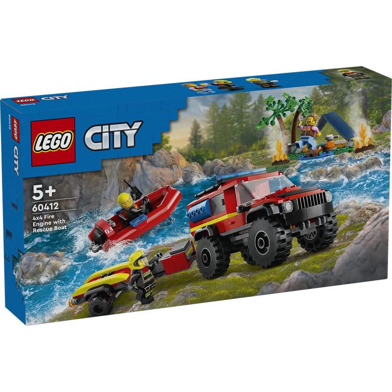 LEGO® City - 4x4 Tűzoltóautó mentőcsónakkal (60412) 
