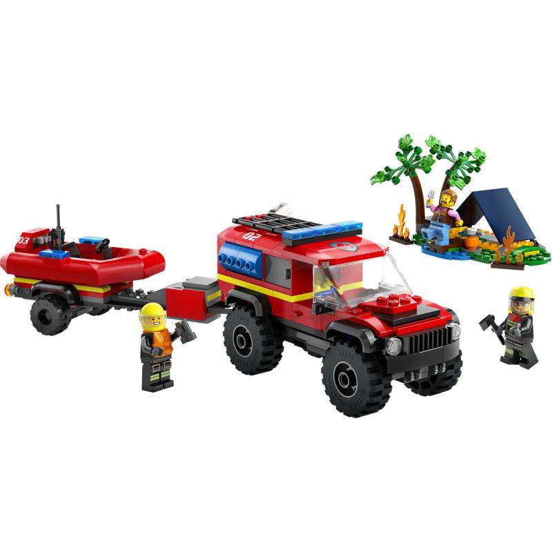 LEGO® City - 4x4 Tűzoltóautó mentőcsónakkal (60412) 