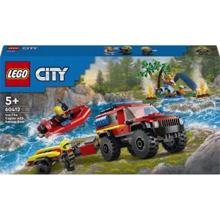 LEGO® City - 4x4 Tűzoltóautó mentőcsónakkal (60412) 