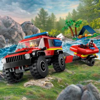 LEGO® City - 4x4 Tűzoltóautó mentőcsónakkal (60412) 