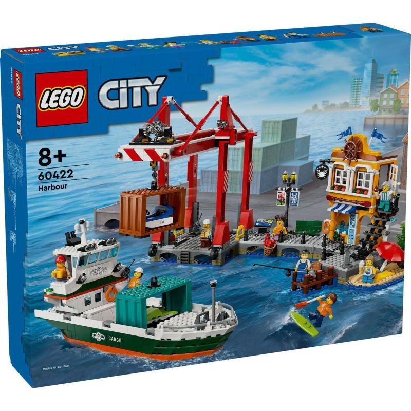 LEGO® City - Tengerparti kikötő teherszállító hajóval (60422) 