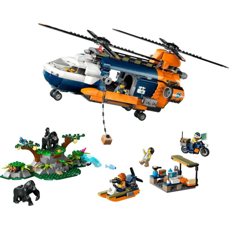 LEGO® City - Dzsungelkutató helikopter a bázison (60437)  