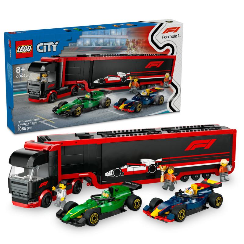 LEGO® City - F1®-es kamion, RB20 és AMR24 F1®-es autókkal (60445)