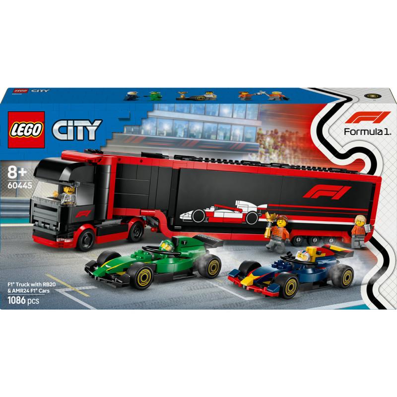 LEGO® City - F1®-es kamion, RB20 és AMR24 F1®-es autókkal (60445)