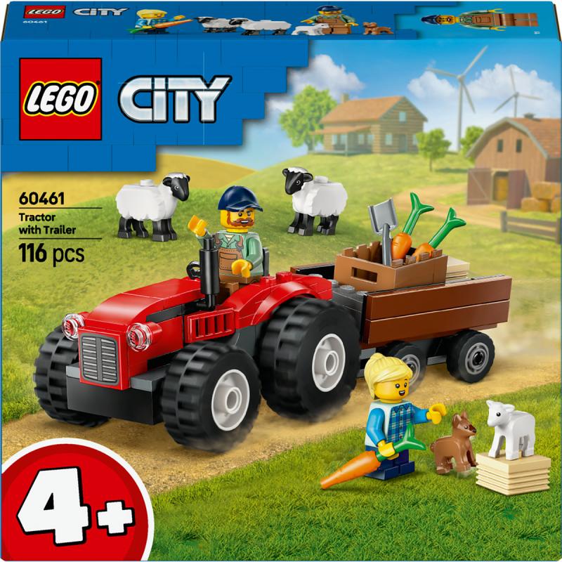 LEGO® City - Piros traktor, utánfutó és juhok (60461)