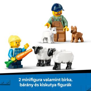 LEGO® City - Piros traktor, utánfutó és juhok (60461)