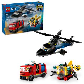 LEGO® City - Helikopter, tűzoltóautó és tengeralattjáró egy csomagban (60462)