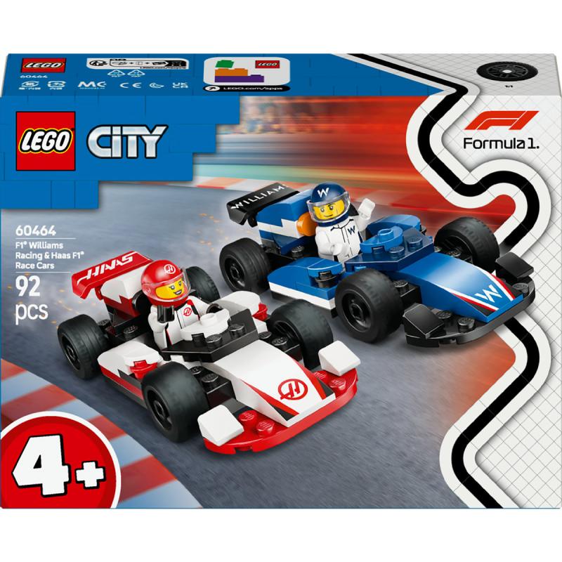 LEGO® City - F1®-es Williams Racing és Haas F1® versenyautók (60464)