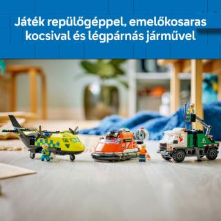LEGO® City - Repülőgép, emelőkosaras kocsi és légpárnás jármű remix (60505)