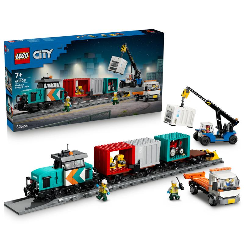 LEGO® City - Kikötői tehervonat daruval és teherautóval (60509)