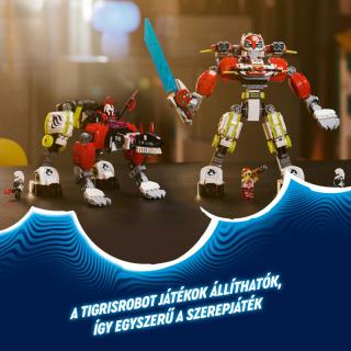 LEGO® Dreamzzz - Cooper tigrisrobotja és Zero hot rod autója (71497)